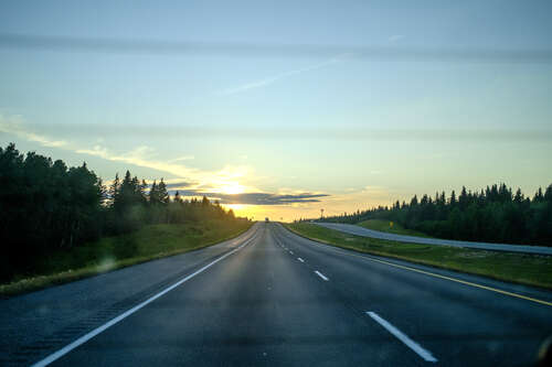 Sunset close to Calgary
