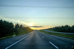 Sunset close to Calgary